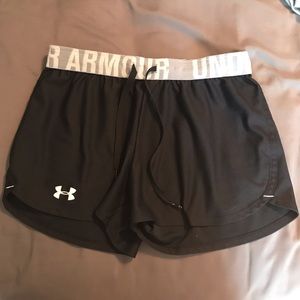 Black running shorts